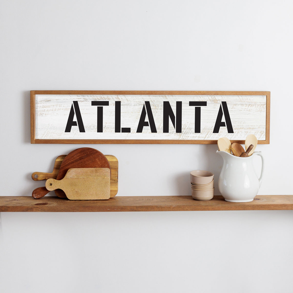 Stencil White Personalized Barn Wood Sign