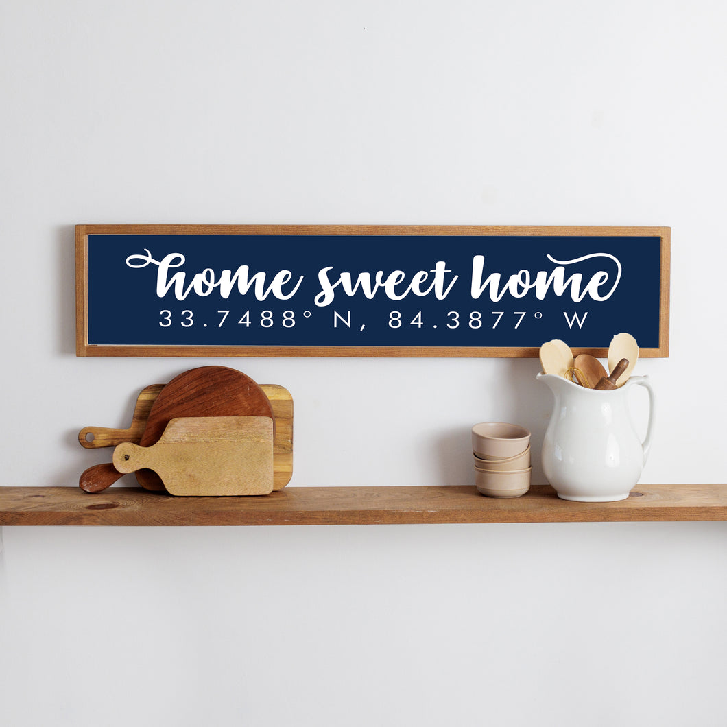 Personalized Home Sweet Home Framed Barn Wood Sign