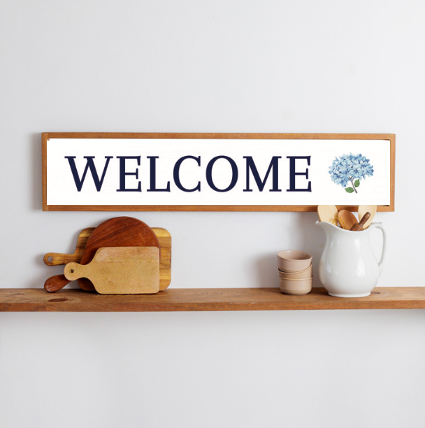 Endless Summer Hydrangea Framed Personalized Barnwood Sign