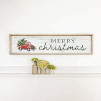 Holiday Truck Barn Wood Sign