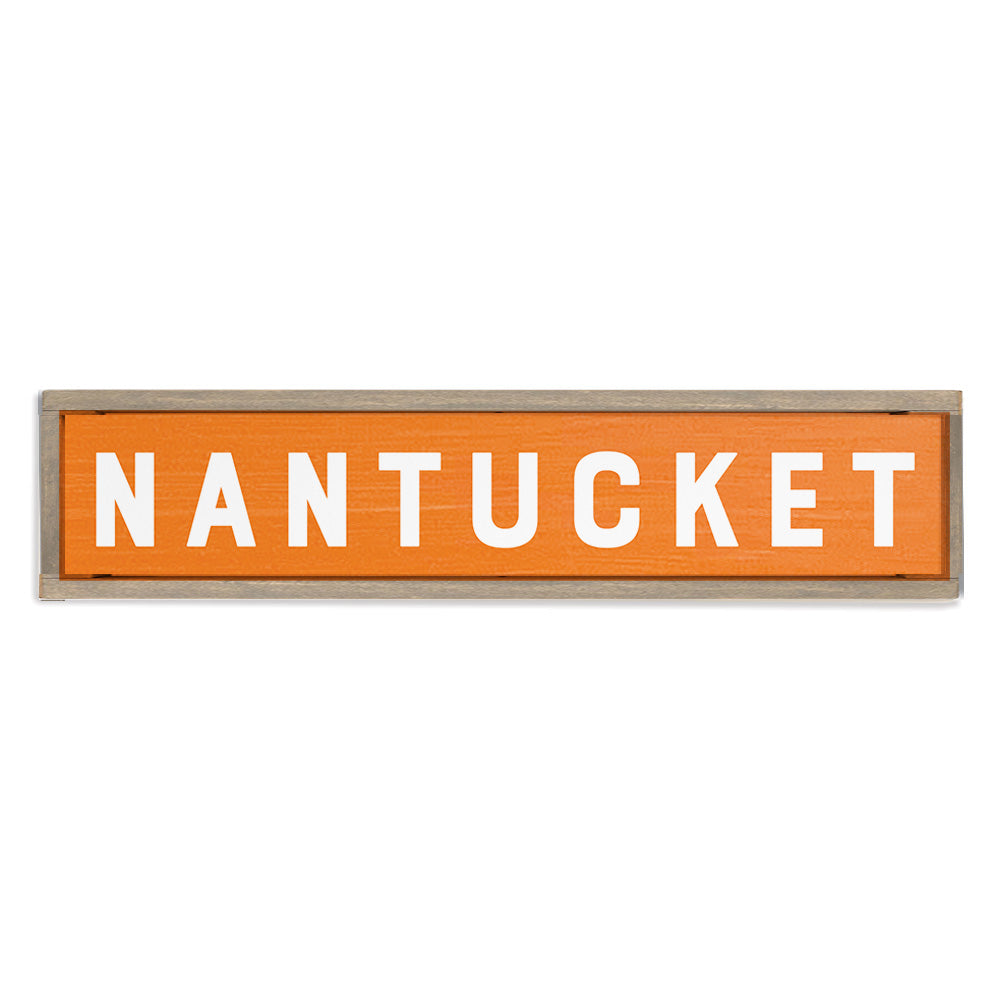 Orange Personalized Barnwood Sign 10x44