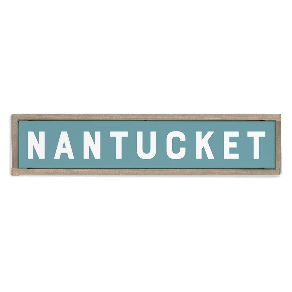 Sea Blue Personalized Barnwood Sign 10x44