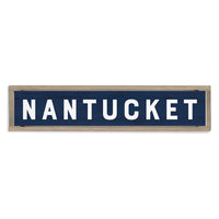 Dark Blue Personalized Barnwood Sign 10x44