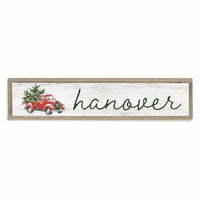 Holiday Truck Personalized Barn Wood Sign