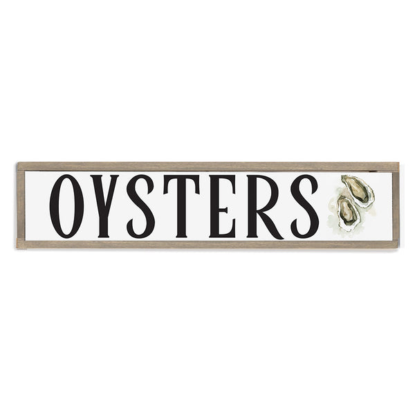 Watercolor Oysters Barn Wood Sign