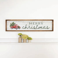 Holiday Truck Barn Wood Sign