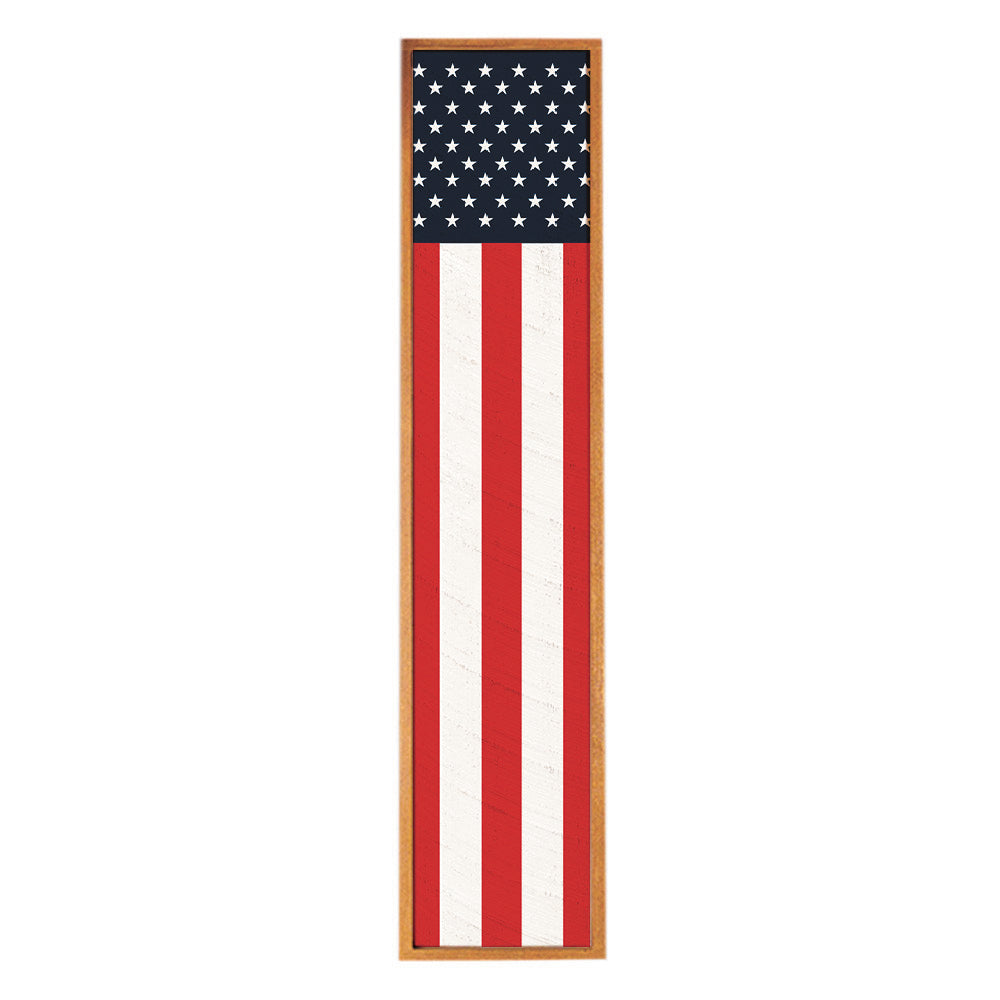 50 Stars Flag Framed Barn Wood Sign