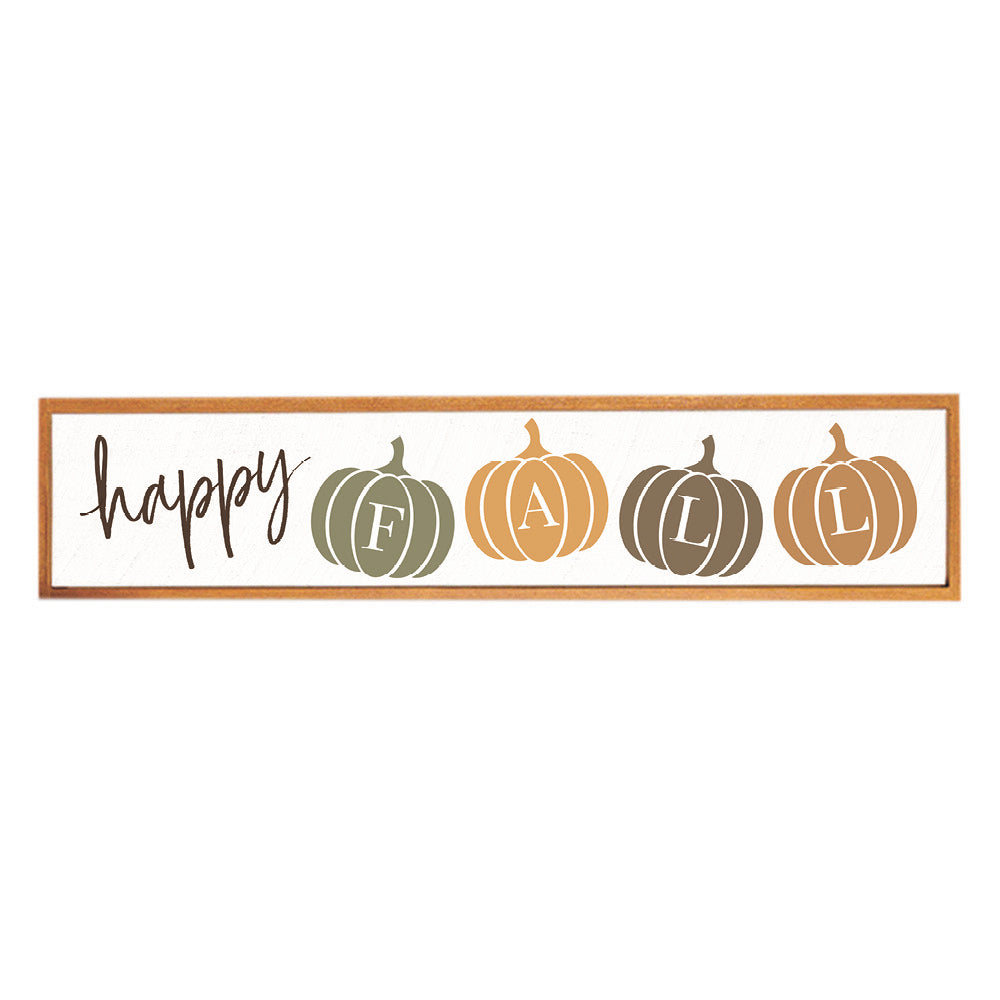 Happy Fall Framed Barnwood Sign