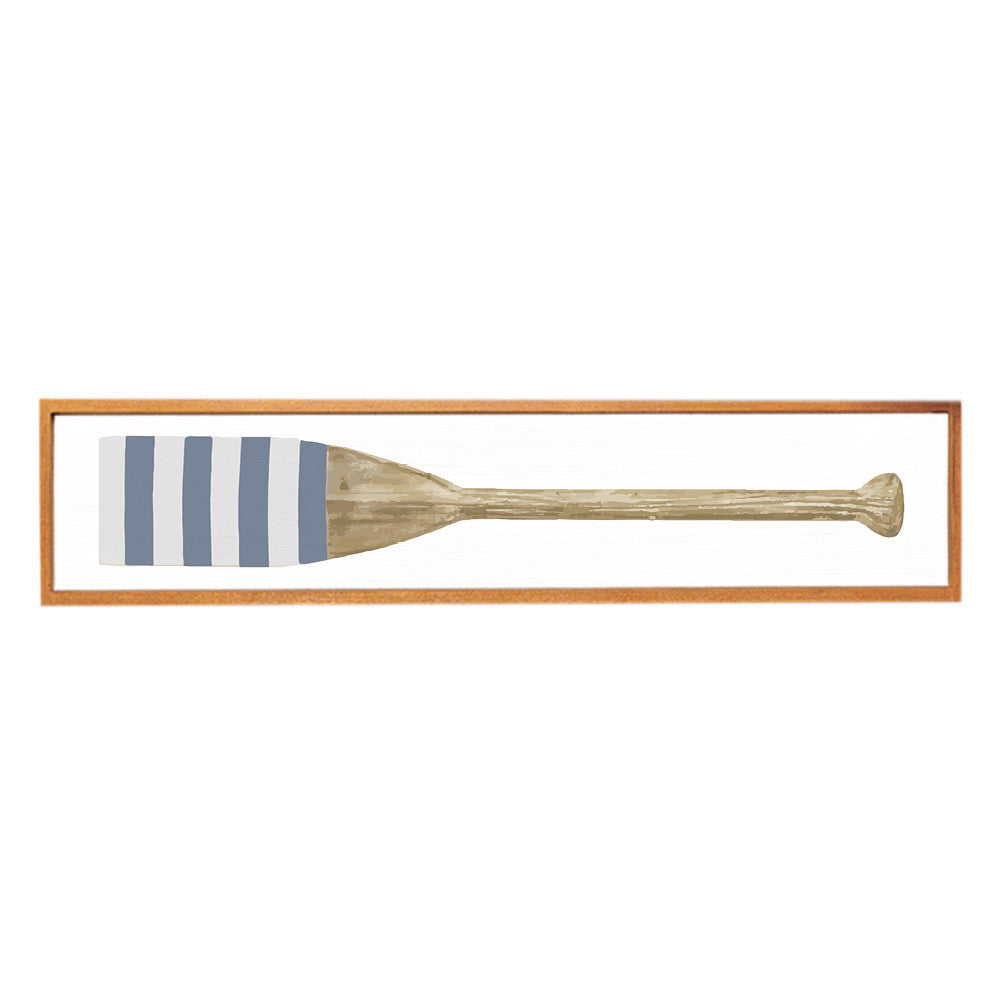 Striped Oar Framed Barn Wood Sign