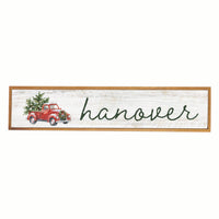 Holiday Truck Personalized Barn Wood Sign
