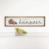 Holiday Truck Personalized Barn Wood Sign