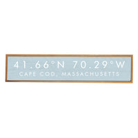 Modern Light Blue Coordinates Personalized Barn Wood Sign