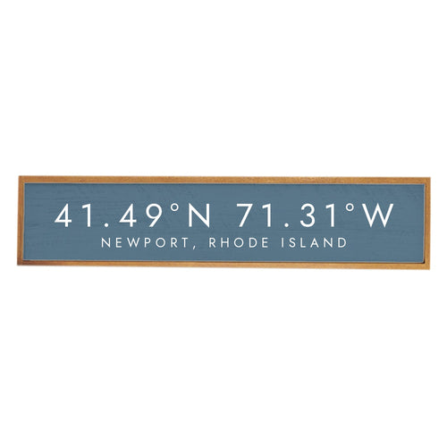Modern Coordinates Personalized Barn Wood Sign