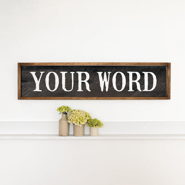 Distressed Black Personalized Barn Wood Sign