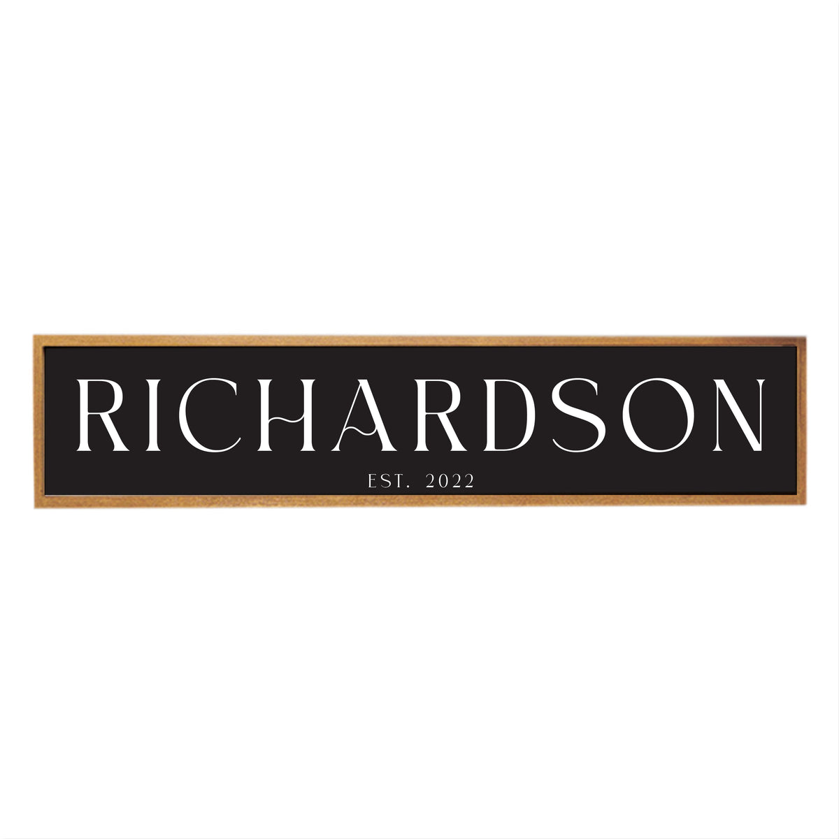 Family Name Established Black Personalized Barn Wood Sign