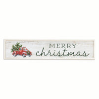 Holiday Truck Barn Wood Sign