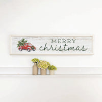 Holiday Truck Barn Wood Sign