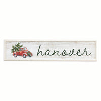 Holiday Truck Personalized Barn Wood Sign
