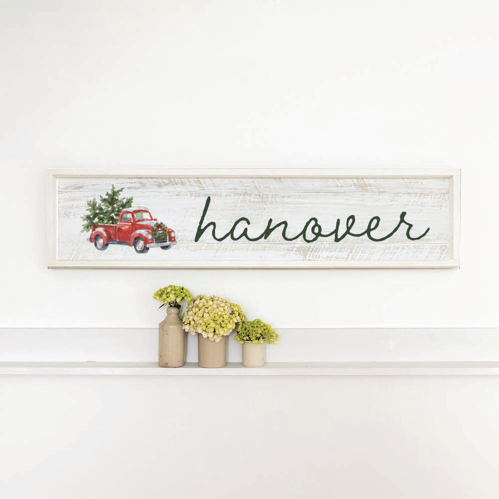 Holiday Truck Personalized Barn Wood Sign