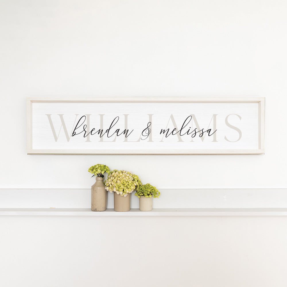 Wedding Script Personalized Barn Wood Sign
