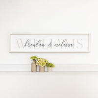 Wedding Script Personalized Barn Wood Sign