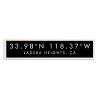 Ladera Heights, CA Coordinates Framed Barnwood Sign