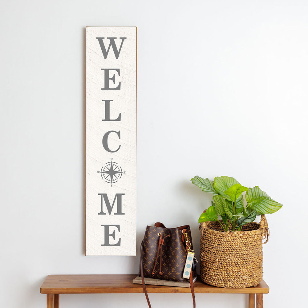 Welcome Compass Barn Wood Sign