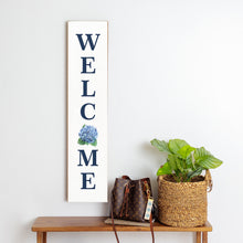 Load image into Gallery viewer, Welcome Hydrangea Barn Wood Sign
