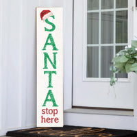 Santa Stop Here Barn Wood Sign