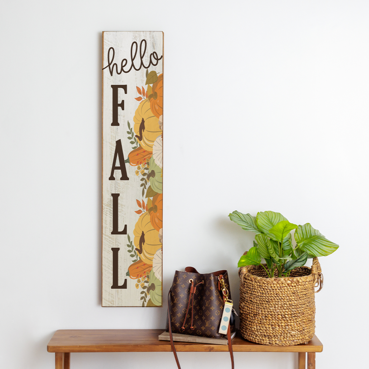 Hello Fall Barn Wood Sign