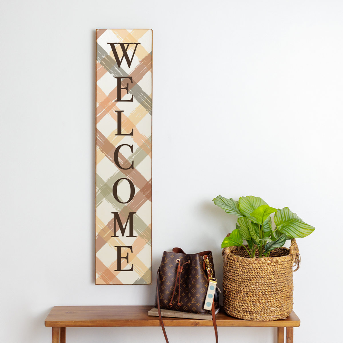 Welcome Fall Lattice  Barn Wood Sign