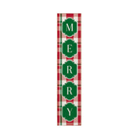 Merry Holiday Plaid Barnwood Sign