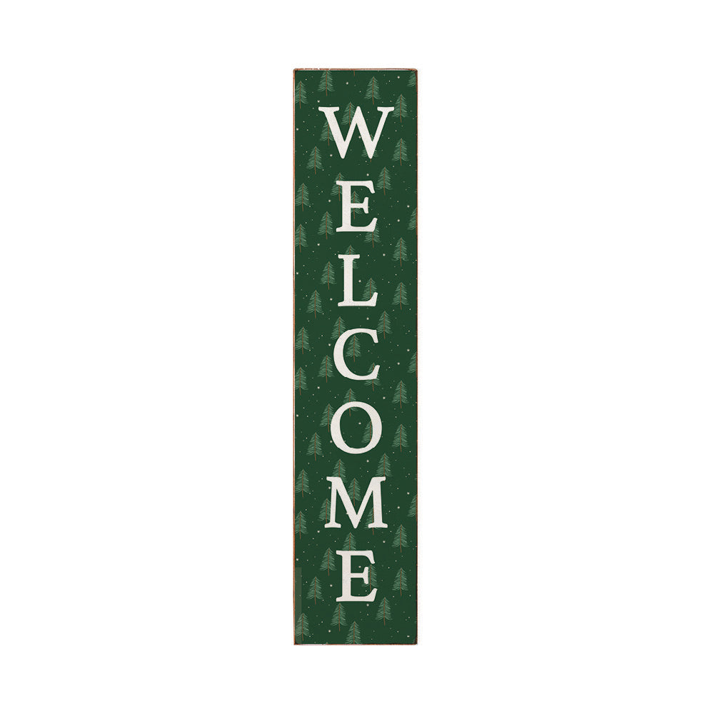 Evergreen ChristmasTree Welcome Barn Wood Sign
