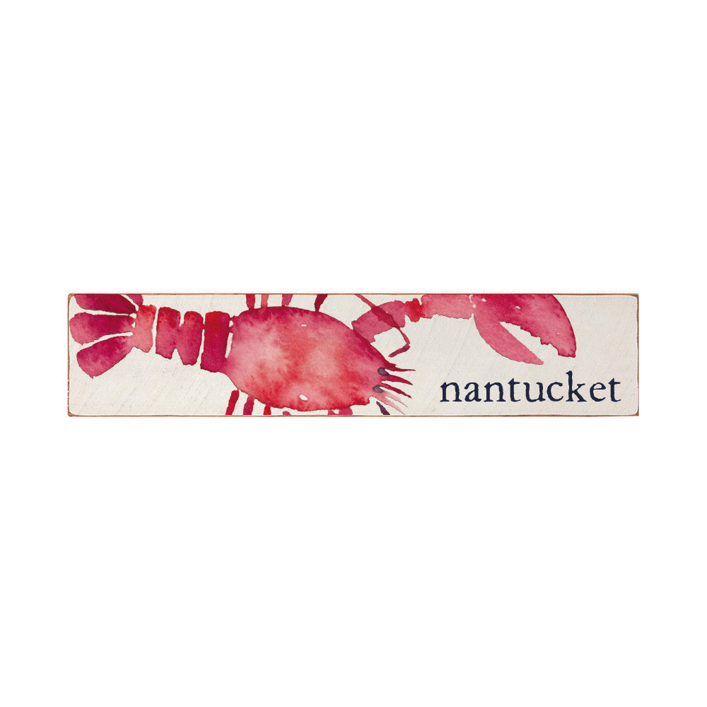 Lobster Watercolor Personalized Barn Wood Sign