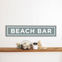Ocean/White with Border Personalized Barnwood Sign