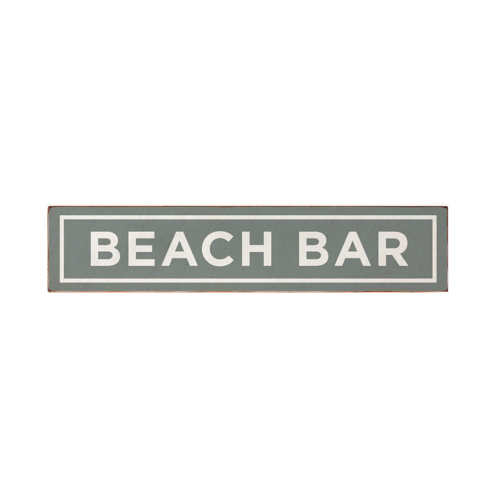 Ocean/White with Border Personalized Barnwood Sign