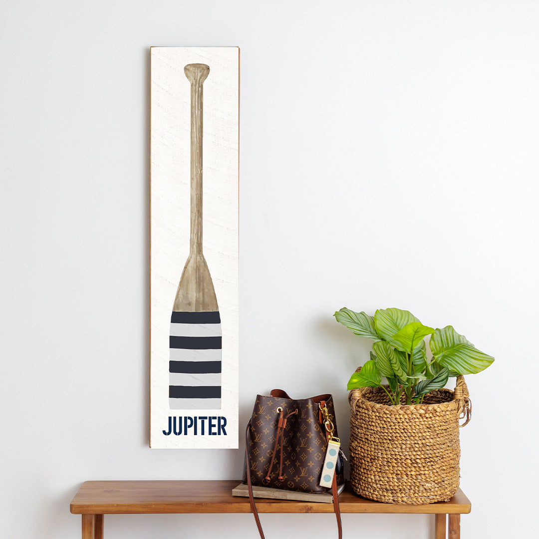 Oar Personalized Barnwood Sign