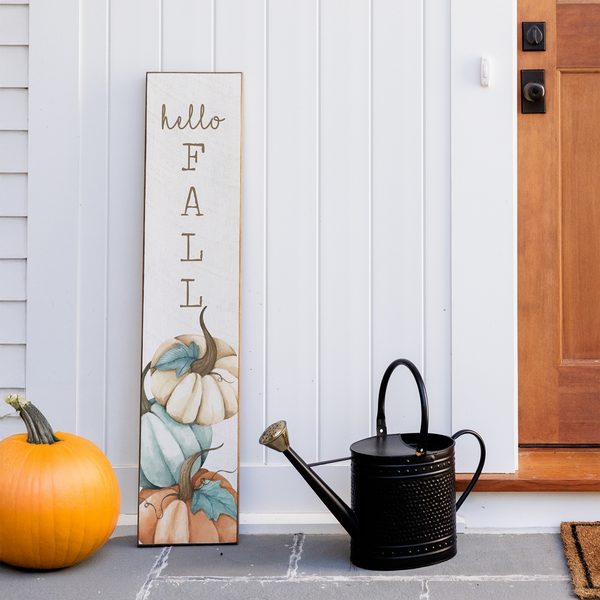 Hello Fall Pumpkins Barn Wood Sign