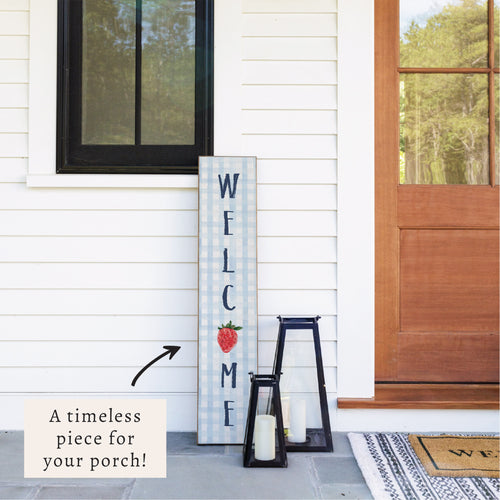 Strawberry Welcome Porch Leaner