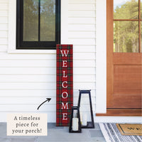 Classic Tartan Welcome Porch Leaner