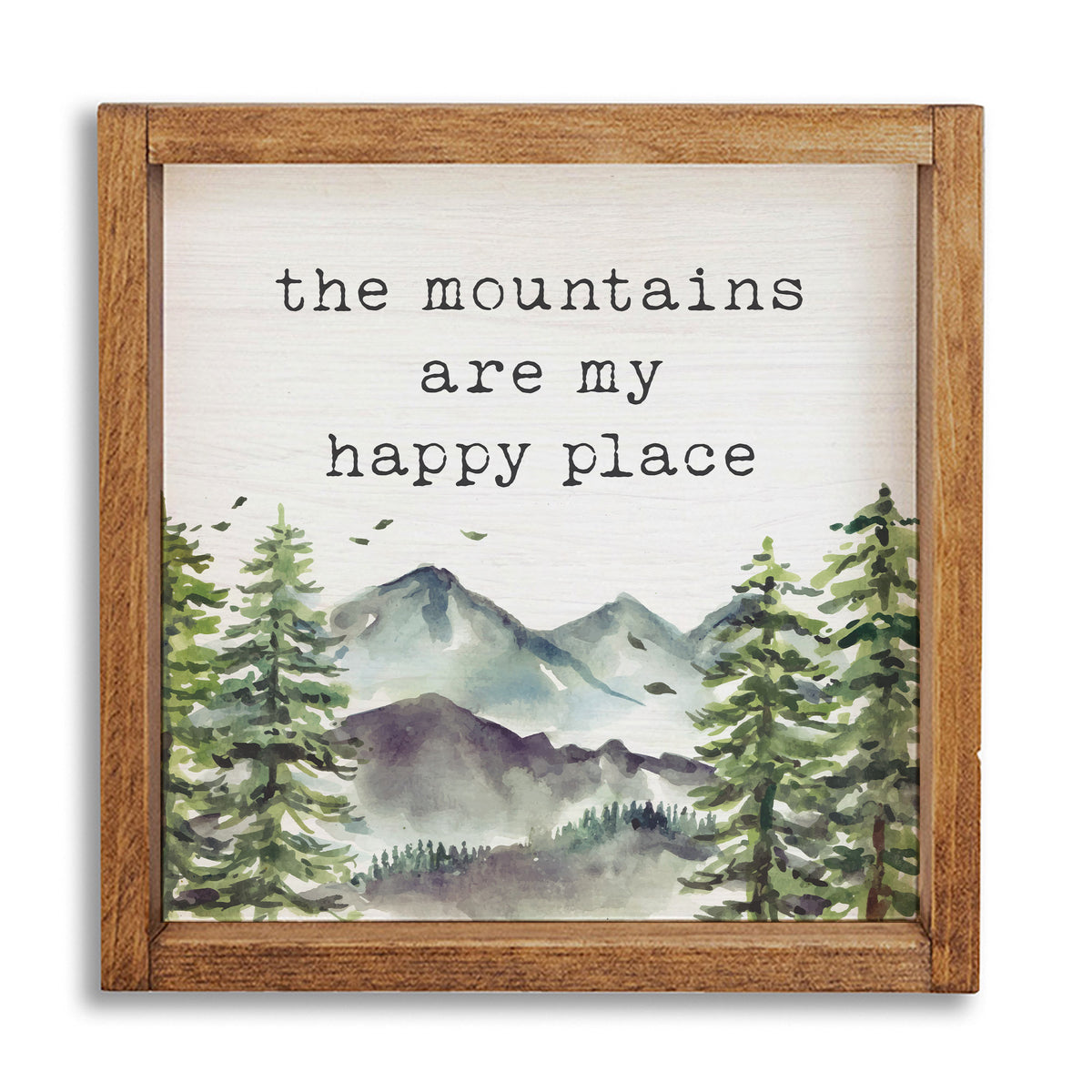 The Mountains Are My Happy Place Wall Art