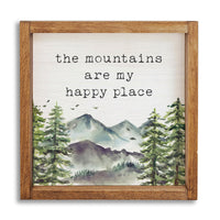 The Mountains Are My Happy Place Wall Art