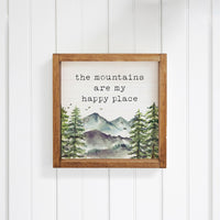 The Mountains Are My Happy Place Wall Art