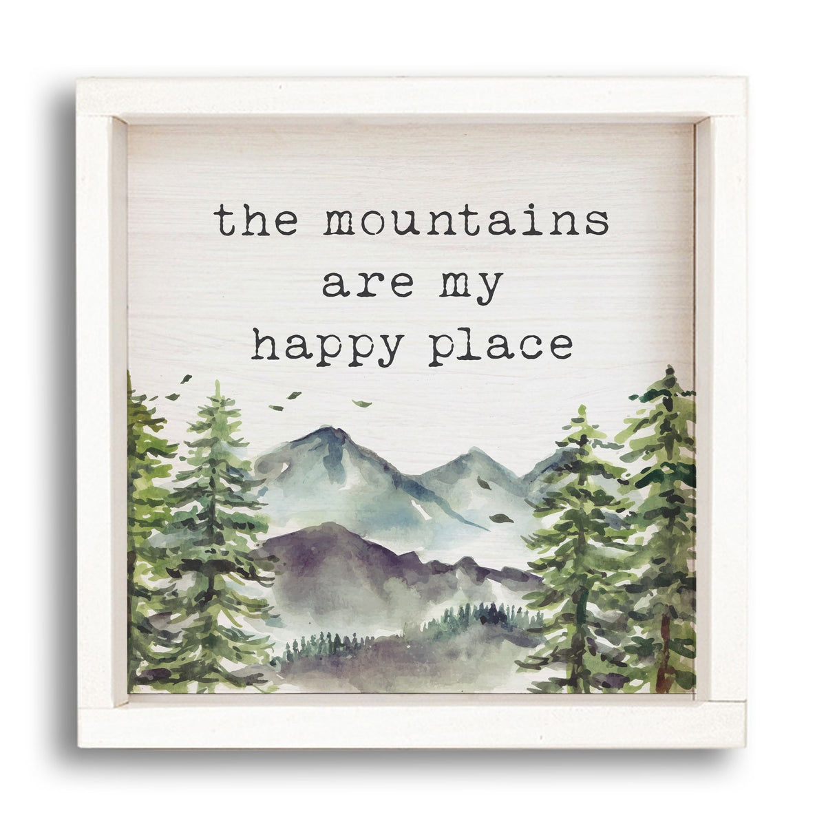 The Mountains Are My Happy Place Wall Art