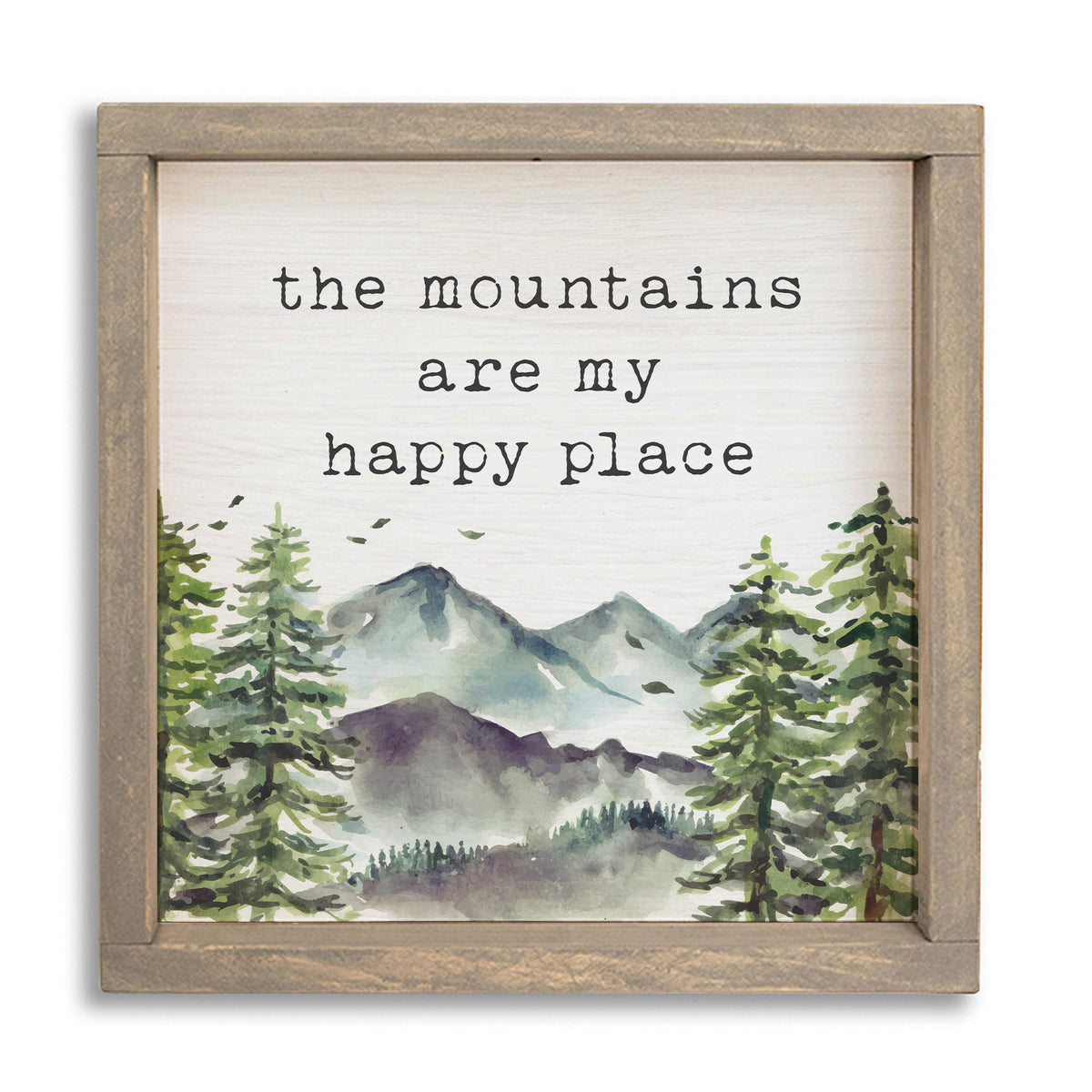 The Mountains Are My Happy Place Wall Art
