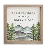 The Mountains Are My Happy Place Wall Art