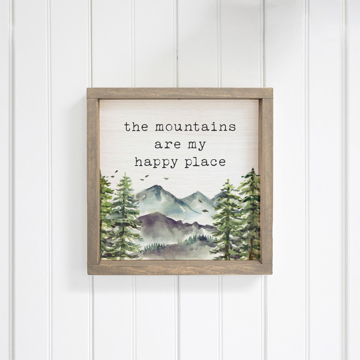 The Mountains Are My Happy Place Wall Art