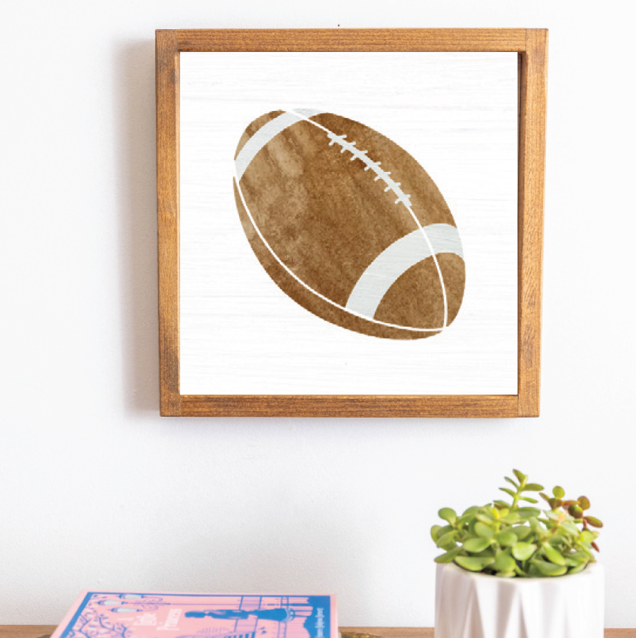 Football 12” x 12” Wall Art