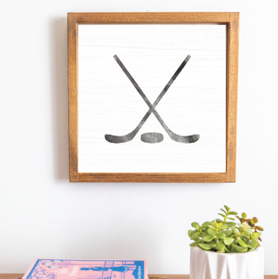 Hockey 12” x 12” Wall Art