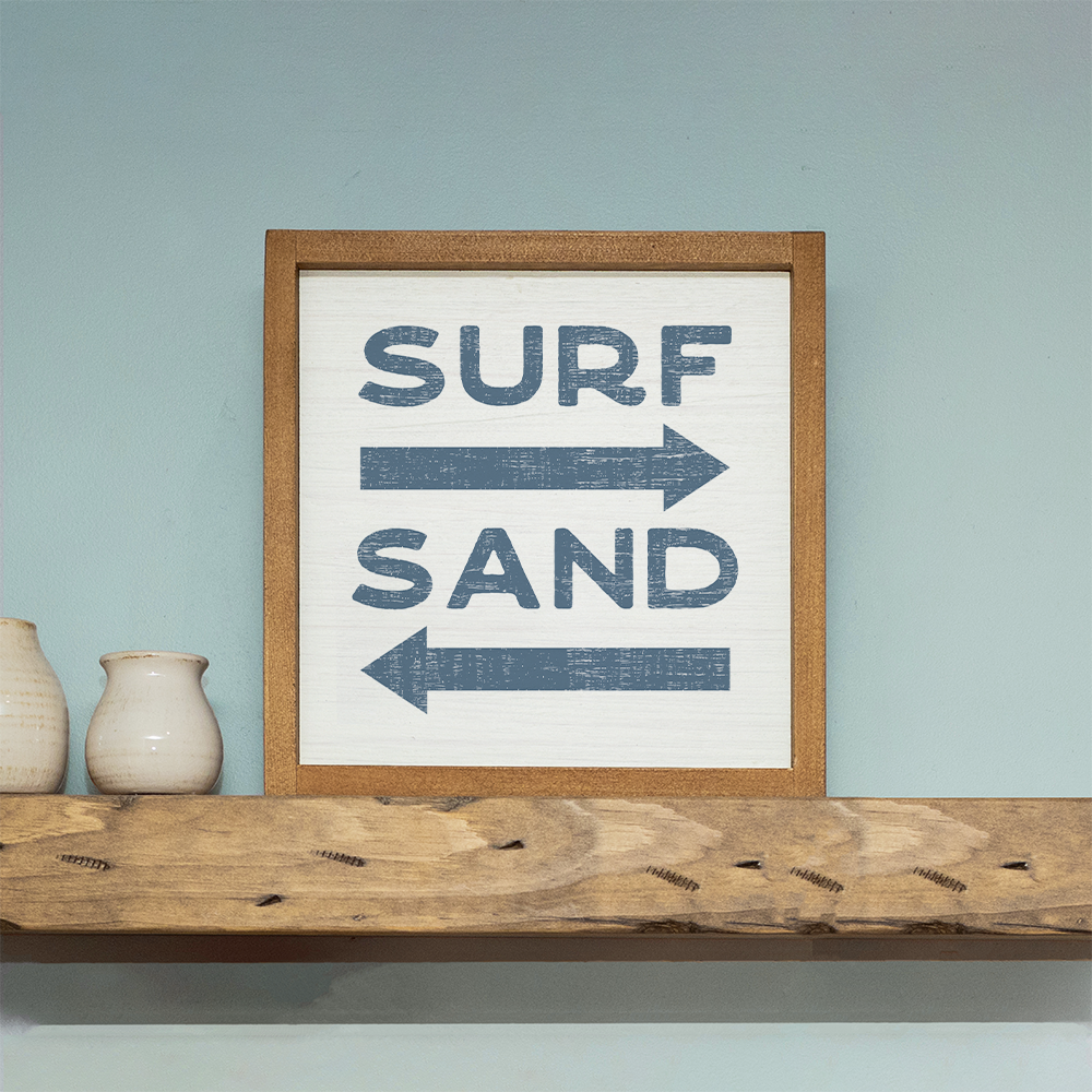 Surf Sand 12" x 12" Framed Wall Art